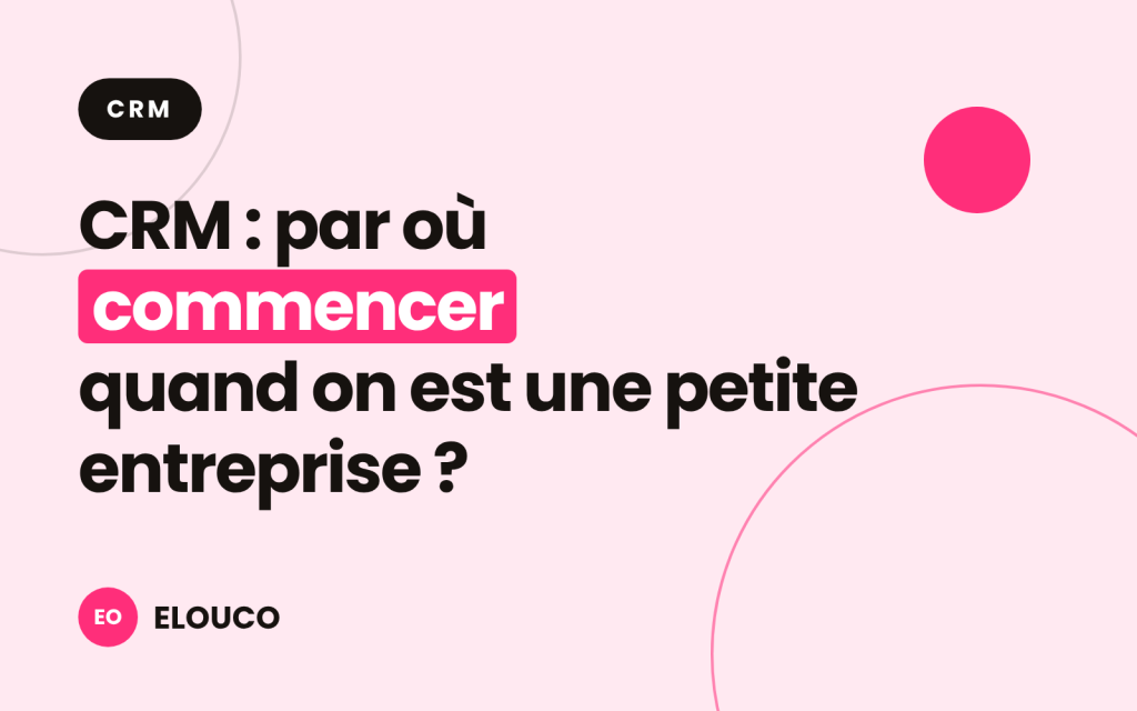 Illustration rose et noire : CRM, par où commencer quand on est une petite entreprise