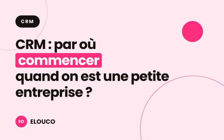 Illustration rose et noire : CRM, par où commencer quand on est une petite entreprise